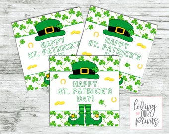 Etiqueta de regalo del día de San Patricio, etiqueta de regalo de duende, imprimible del día de San Patricio, etiqueta de regalo del día de San Patricio, cebo de duende, bolsa de golosina de duende