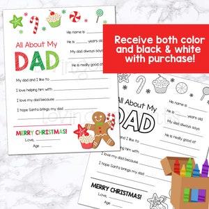 Christmas Card for Dad, Christmas Card for Dad From Kids, All About My ...