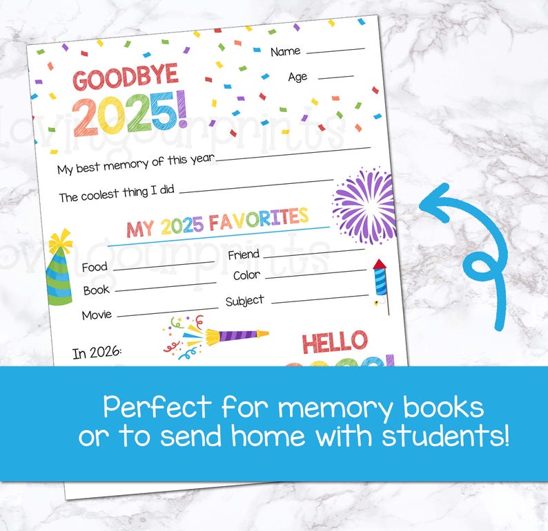 New Year Goals for Kids, New Years Resolution Kids, New Years Resolution Worksheet, New Year Resolution for kids, New Year 2026 image 4