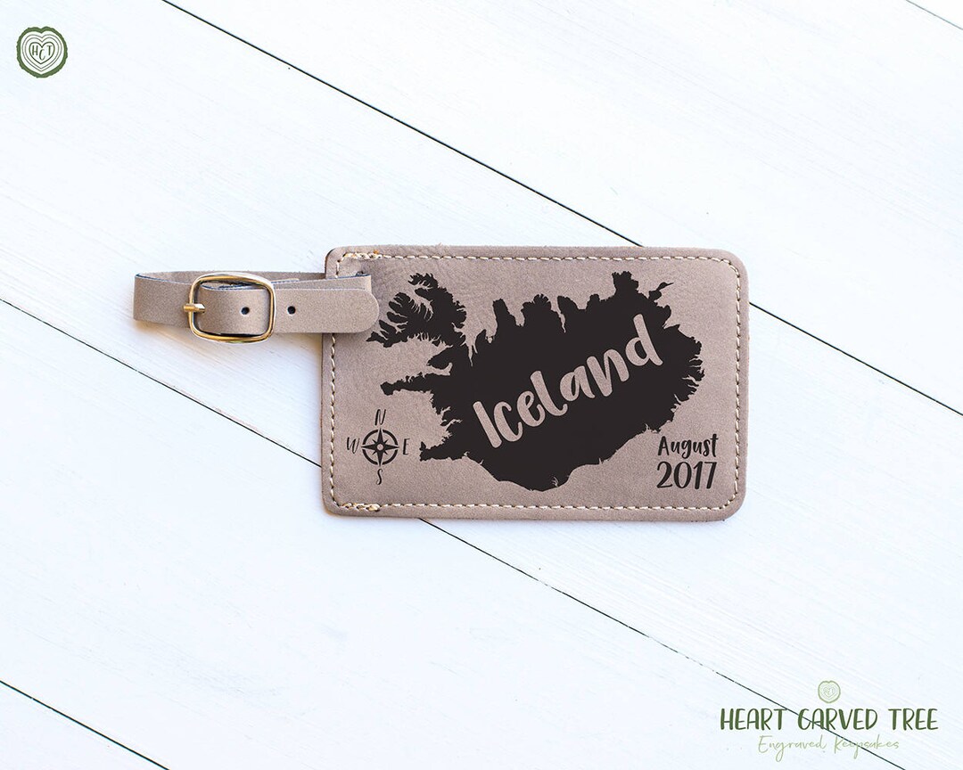 Iceland Vacation, Traveling to Iceland Luggage Tag, Suitcase, Duffle