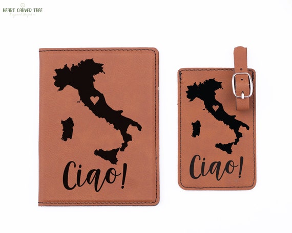 Italy Travel Gift Luggage Tag and Passport Cover Set CIAO - Etsy