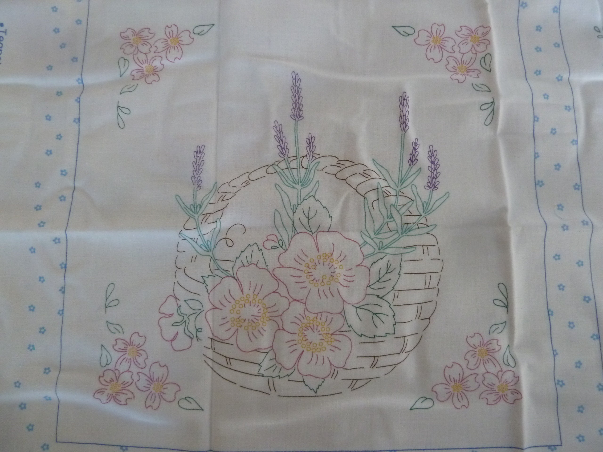 Darlene Zimmerman's Teapot Garden panel to embroider and Etsy