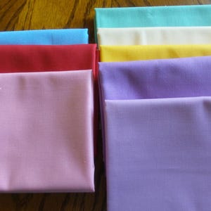 Thirties Solids Sampler-- 8 Fat quarters! Kona cotton, curated by Darlene Zimmerman
