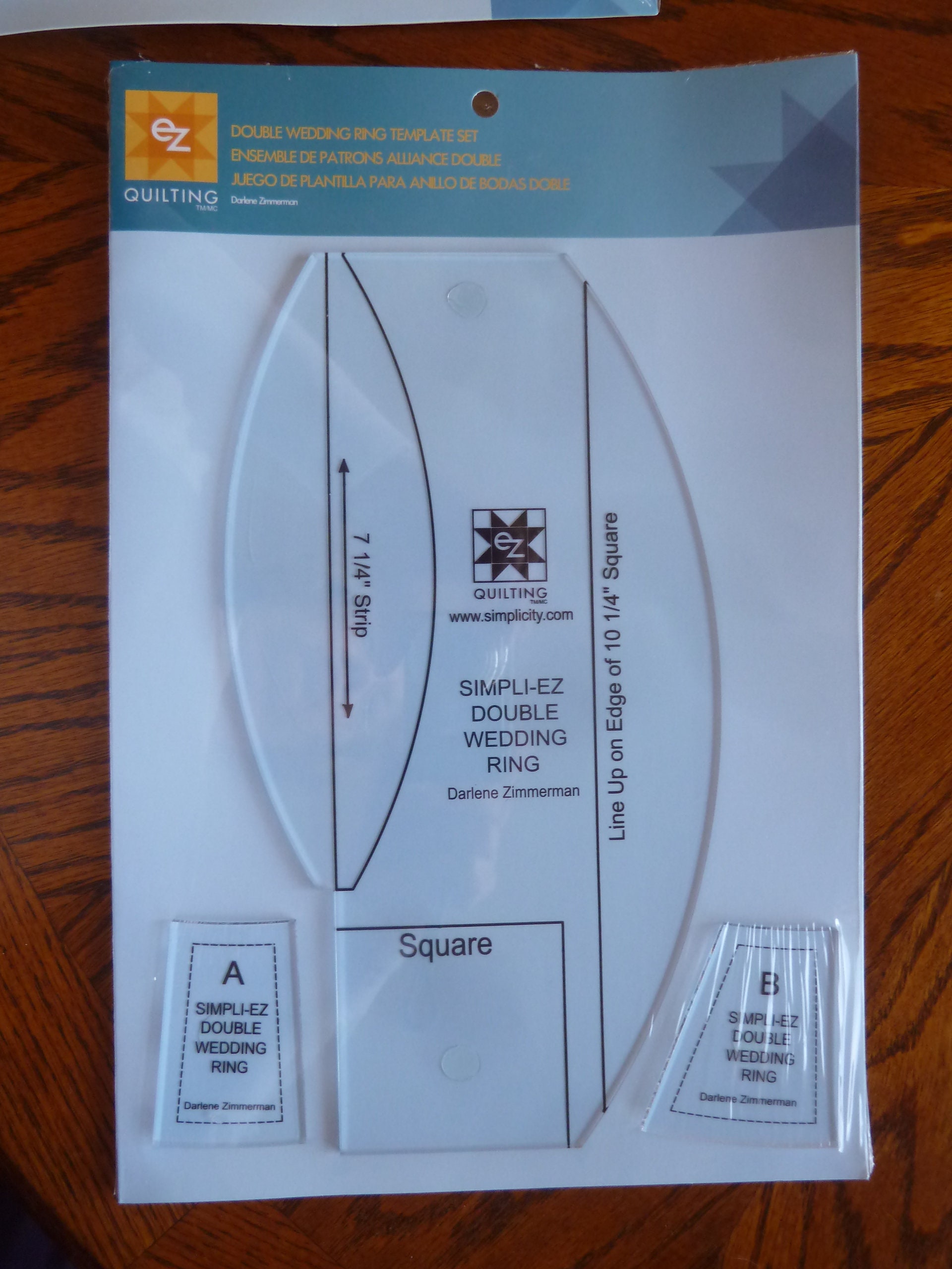 Double Wedding Ring template set by Darlene Zimmerman for EZ Etsy