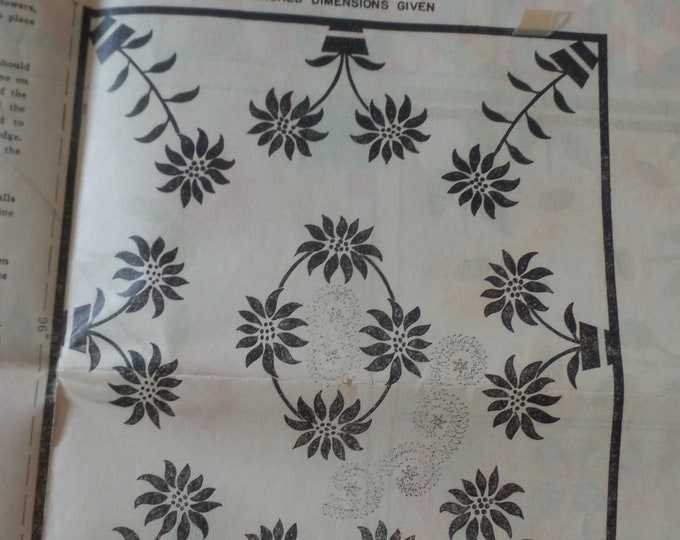 Rare! Vintage Mountain Mist Pattern for Poinsettia Quilt, Full Size ...