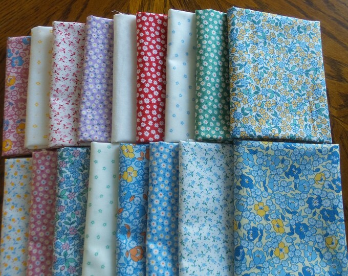 Darlene Zimmerman's Teapot Garden Collection, 17 Fat Quarters Etsy