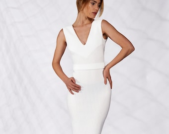 Robe blanche, robe minimaliste, robe de mariée Boho, robe femme, robe de cocktail, robe moulante, robe blanche sexy, robe courte, robe de demoiselle d’honneur