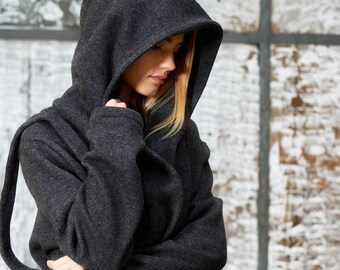 wool jacket hoodie