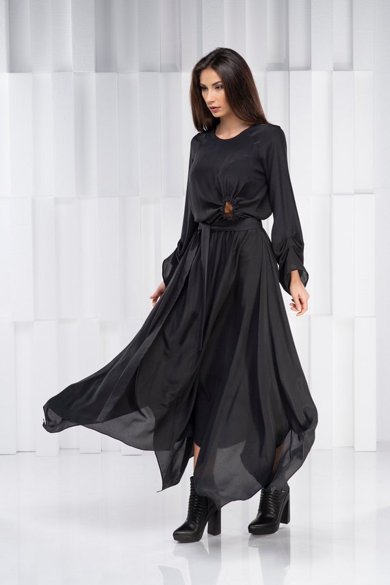 Dress for Women, Black Maxi Dress, Plus Size Maxi Dress, Gothic