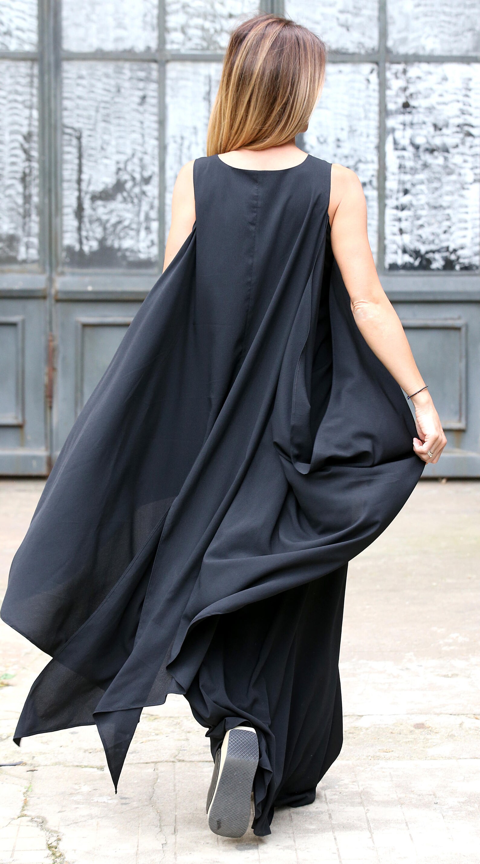 Women Maxi Dress Black Maxi Dress Black Caftan Dress Witch - Etsy