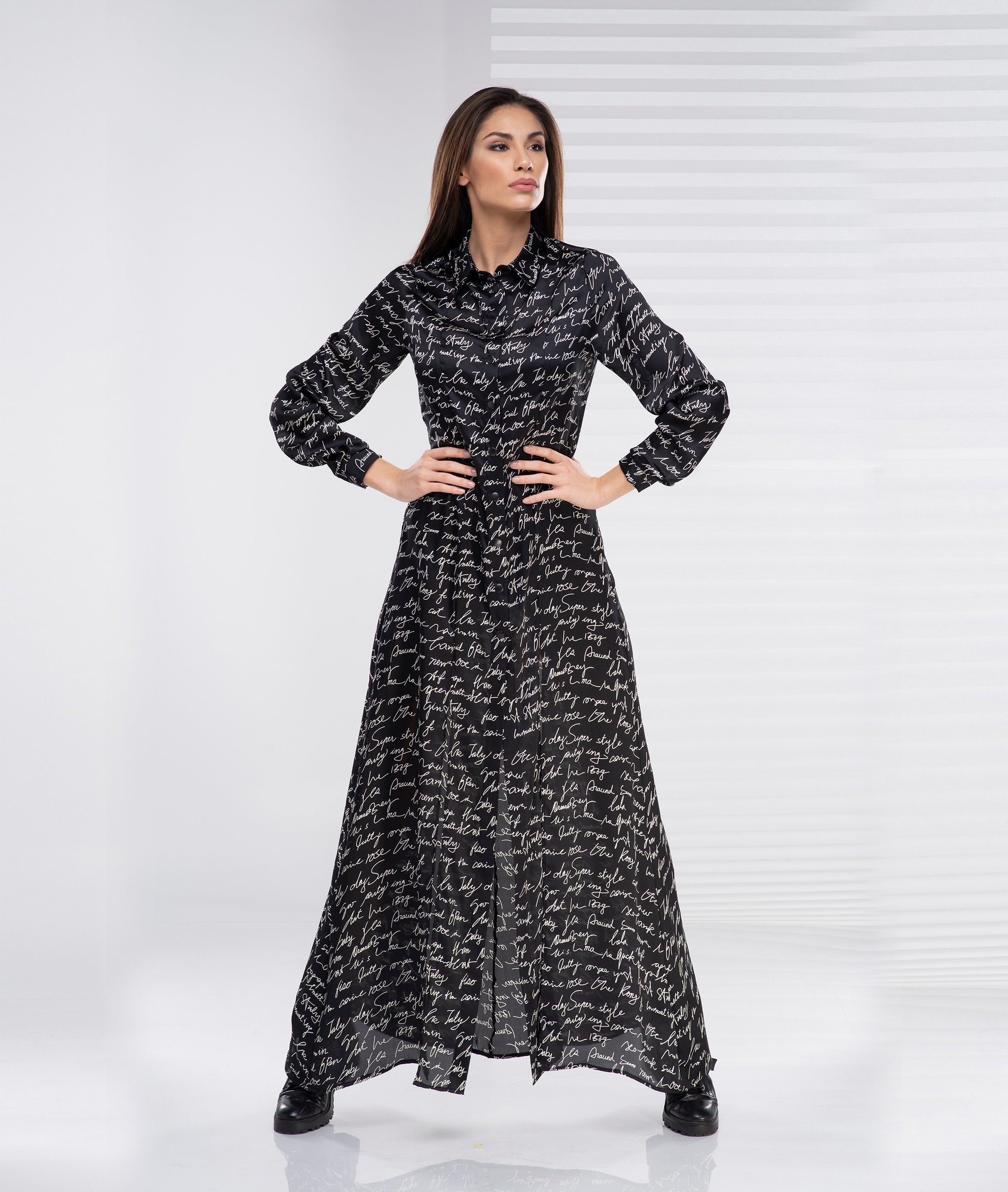 plus size maxi shirt dress