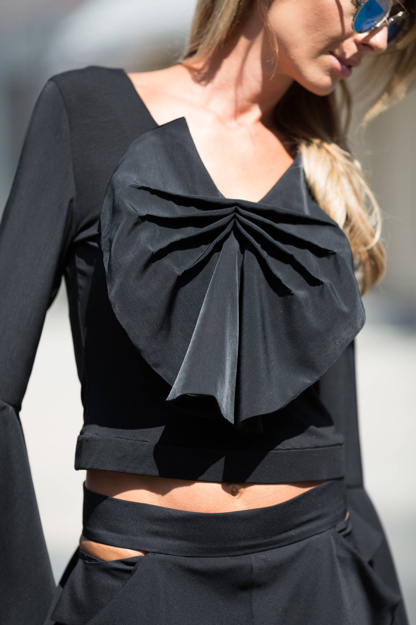 Black Extravagant Top Butterfly Clothing Elegant Blouse | Etsy