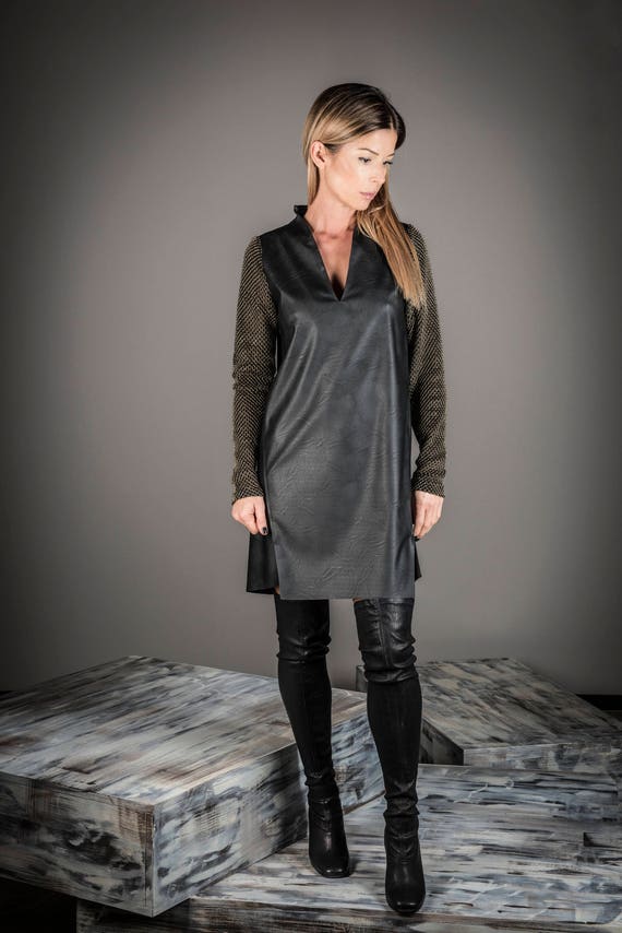 Leather Tunic Dress