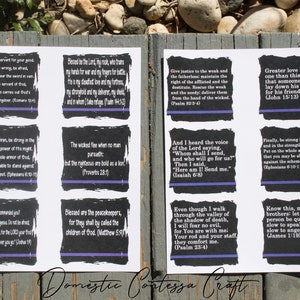 Law Enforcement Prayer Cards, Scripture Cards, Prayer Card, Daily Prayer, Thin Blue Line Printable, Police Officer Prayers