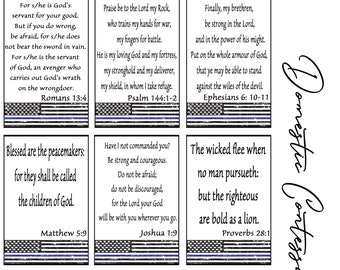 Law Enforcement Prayer Cards, Scripture Cards, Prayer Card, Daily Prayer, Thin Blue Line Printable, Police Officer Prayers, Wallet Size
