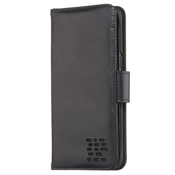 Free Shipping iPhone 8 Wallet Case Black Luxury Real Black Leather Folio Free RFID Blocking Protection UK design Card Holder