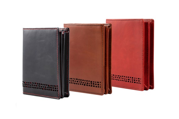 Portafoglio Uomo In Vera Pelle Paul Walter – Bifold Con Protezione RFID – Nero, Fatto A Mano In India, Ideale Per Regalo