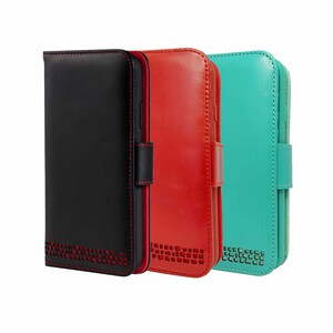 Echt lederen Samsung Galaxy A72 / A72 5G telefoonhoesje - lederen portemonnee hoesje - personalisatie beschikbaar - Hot Foil Embossing - Folio Case