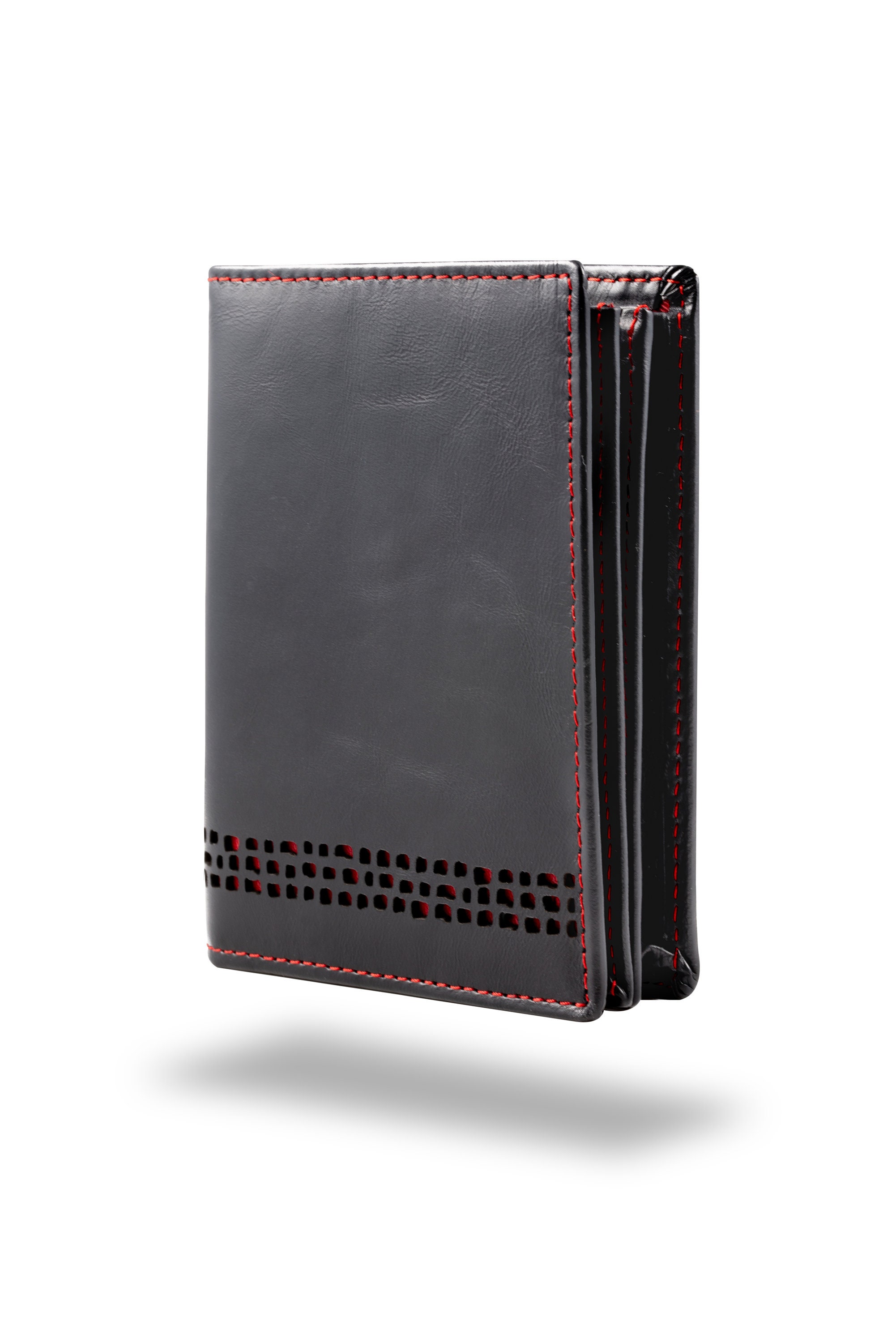 Portafoglio Pelle Nero Uomo Portafoglio Uomo In Vera Pelle Con Zip Rfid Portamonete Finestra Id E Portachiavi N 555544 - Foto 8