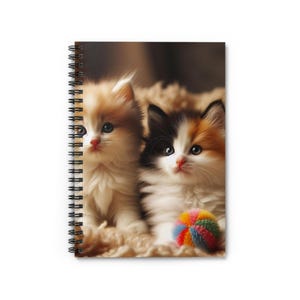Cute Cat Spiral Notebook - Ruled Line for Pet Lovers, Ideal for Journaling, School, Gift, Stationery, and Note-taking