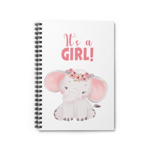 Cahier à spirales bébé fille - trait ligné, journal pour elle, cadeau de baby shower rose, agenda de grossesse pour nouvelle maman, livre de souvenirs de bébé