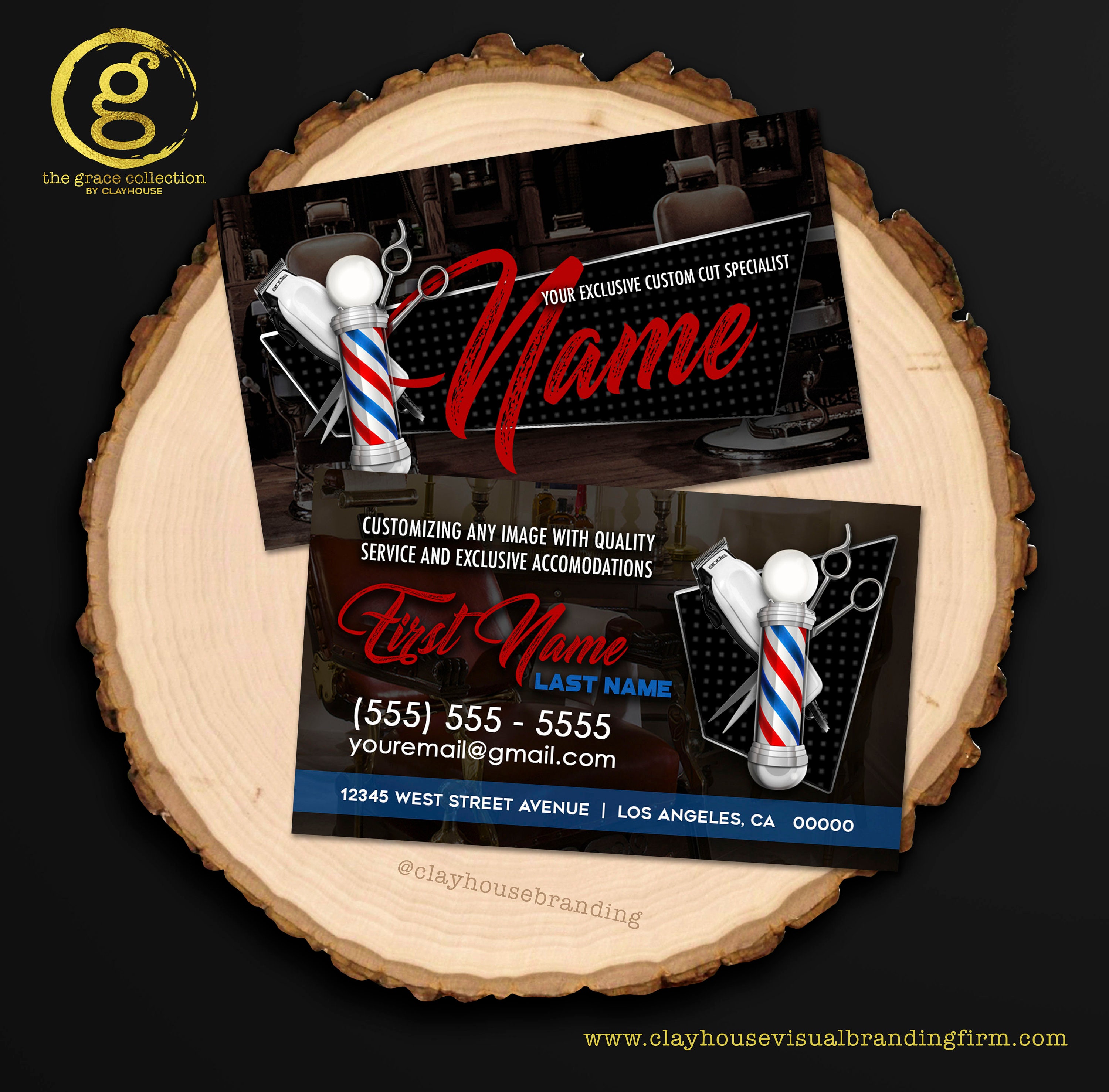 Business Card Premium Barber Mobile Barber Groomer Edited Etsy