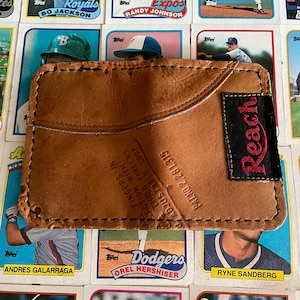 Cartera plegable de béisbol - Guante de béisbol Vintage Reach