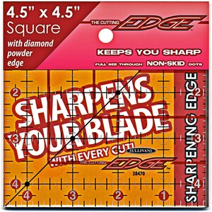 Cutting Edge Clear Sharpening Edge Ruler 4-1/2in Square # 38470