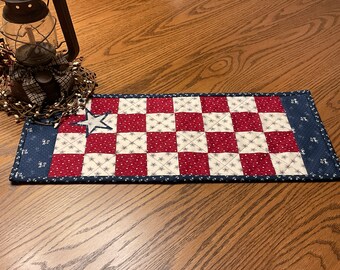 Americana Primitive Farmhouse Table Runner Item #1905