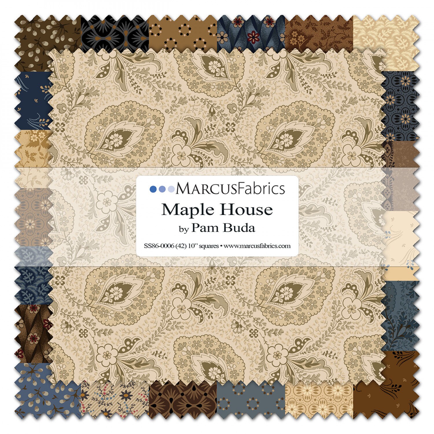 Maple House by Pam Buda Layer Cake 10in Squares  42pcs #SS86-0006