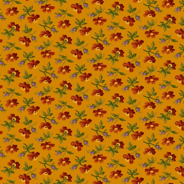 Grasslands by Laura Berringer Gold Field Daisy's Flannel # R3823-GOLD