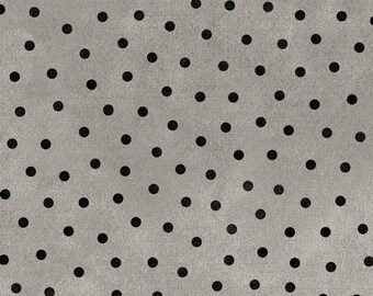 Woolies Flannel By Bonnie Sullivan From Maywood Studios, Black Dots On Gray