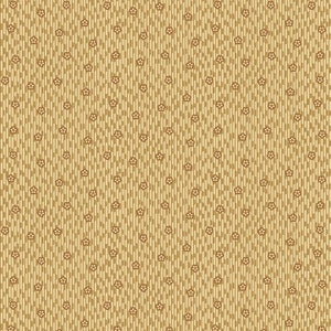 Golden Era by Paula Barnes Tan Picket Flowers # R220642-TAN