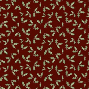 Carte postale Noël par Davis Studio Dark Red Holly # Y3514-83