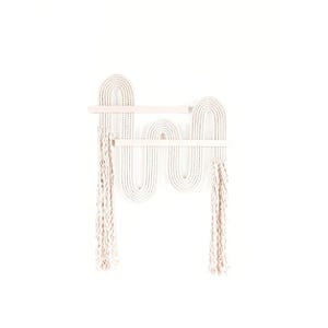 XL Vibrato© STRAIGHT CUT ends-Macrame Wall Hanging, Textile Fiber Knot Art, Fringe Scandi Style, Bohemian Accent, Rope Art by Candice Luter