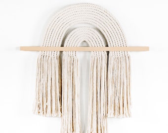 STRAIGHT ends “Kimono"-Textile Fiber Knot Art, Fringe Scandi Style, Bohemian Accent, Rope Art