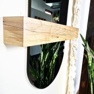 Racetrack Full-length Aria mirror with Legato Floating Ledge-Modern Mirror Concept-Long Mirror-Floating Shelf image 5