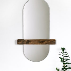 Racetrack Full-length Aria mirror with Legato Floating Ledge-Modern Mirror Concept-Long Mirror-Floating Shelf image 7