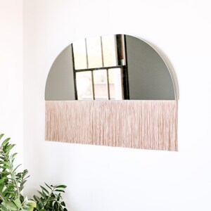 Aria Sonata Large, Modern Mirror, Boho Mirror, Fringe Mirror image 2