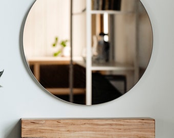 Totem "Stacatto"-Bronze Tinted Mirror, Boho Mirror, Circle Mirror, Round Mirror, Totem Mirror