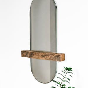 Racetrack Full-length Aria mirror with Legato Floating Ledge-Modern Mirror Concept-Long Mirror-Floating Shelf image 8