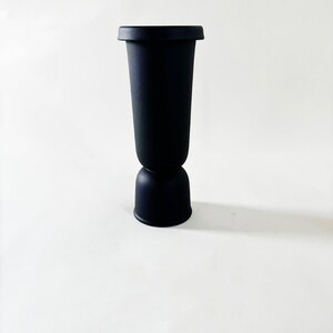 Black Ceramic Vases, modern Vase, Brass chains fringe, bowl, ceramic image 3