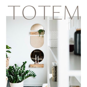 Totem Legato TEXTURED-PAINTED ledge, shelf wallhanging, storage, decor shelf, boho decor image 3