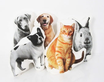 pet portrait pillow custom pet portrait personalized cat etsy