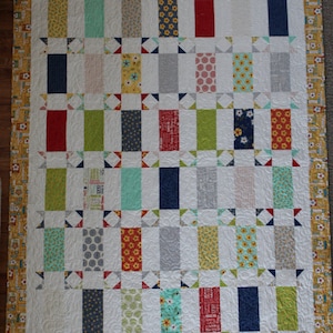 Twin/Single – Happy Days, HANDMADE, rectangle, multi color, 70in x 90in