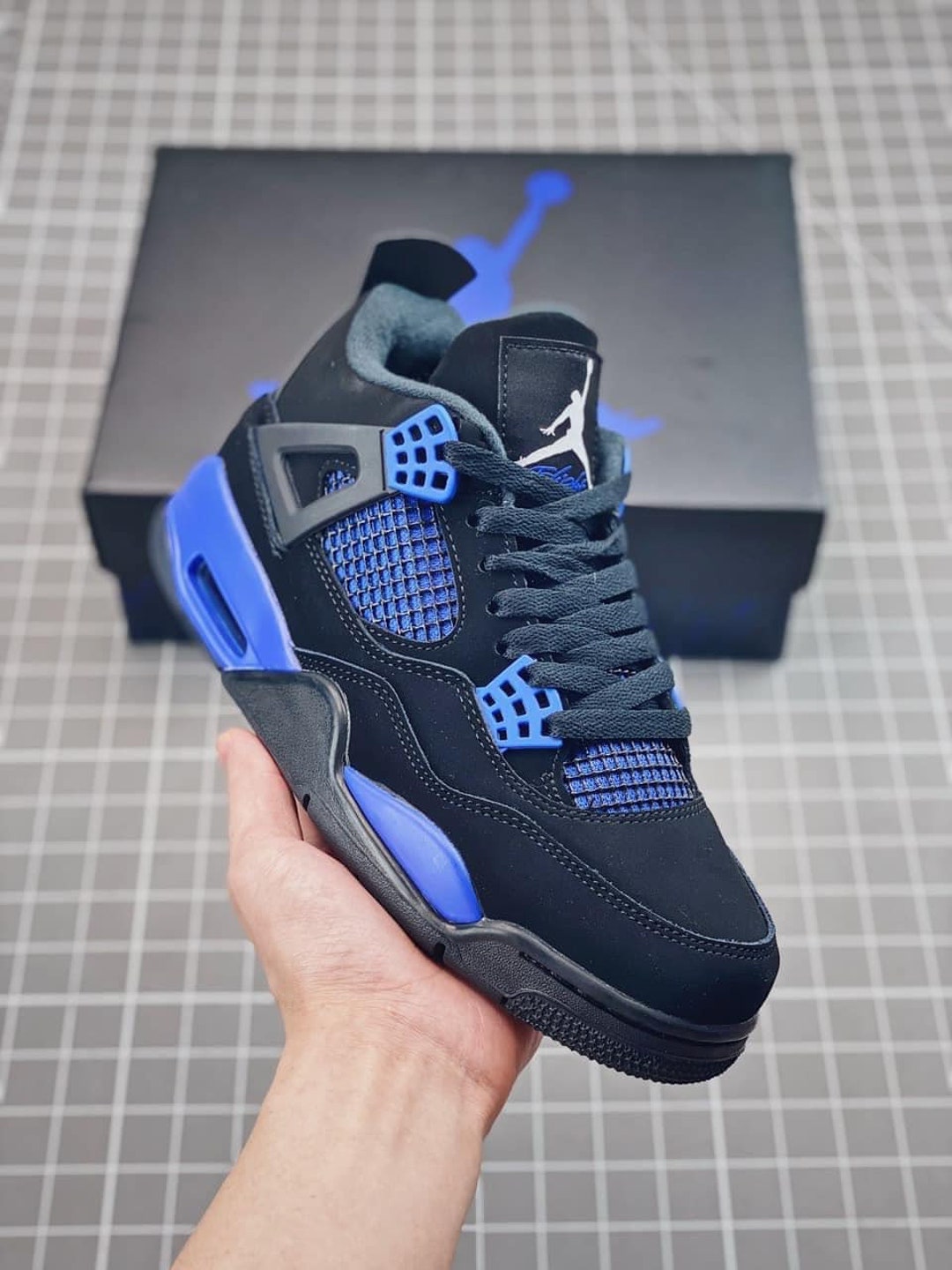 Air Jordan 4 Blue Thunder, Sneaker for Men and Women, Best Gift, Gag Gifts, Birthday Gifts Etsy