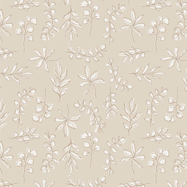 Soften the Volume Fabric "Sunbleached Leaves" for Art Gallery Fabrics by AGF Studio, 100% Cotton Quilt Fabric, OEKO-TEX Certified