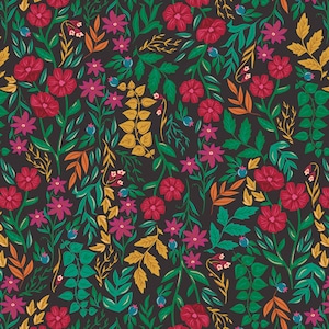 The Flower Society Fabric &quot;Luminous Floriculture&quot; from Art Gallery by AGF Studio, 100% Cotton Fabric