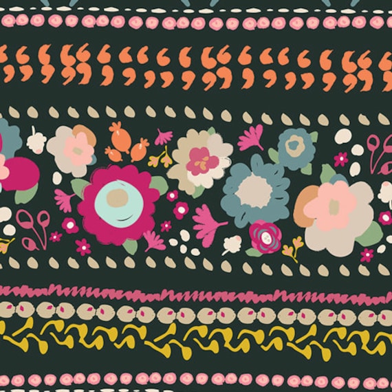 Art Gallery Knit fabric, Indie Bohemian "Boho Quest Night" by Pat Bravo, Boho Knit Fabric,Apparel Fabric