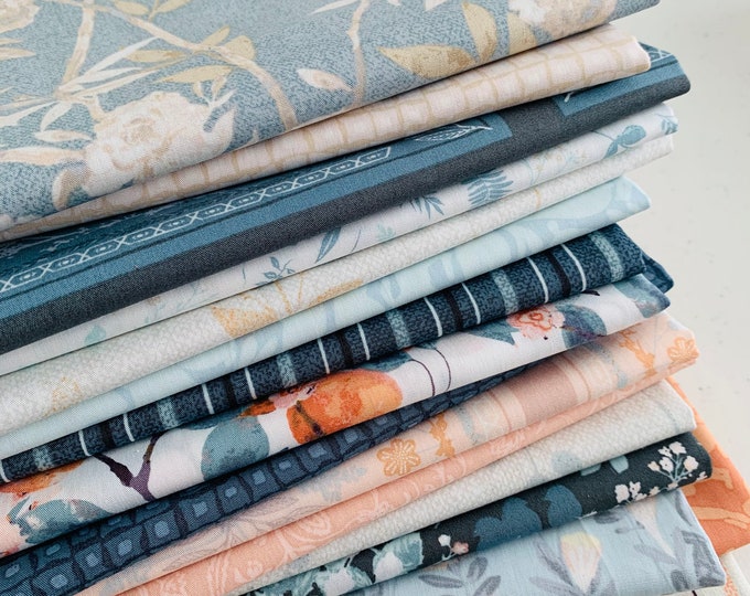 10 Pcs Soften & Volume Fabric Fat Quarter/half Yard Bundle for Art